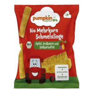 Pumpkin Organics Bio gabonás rudacskák - alma, eper, édesburgonya 25 g 10 hó+