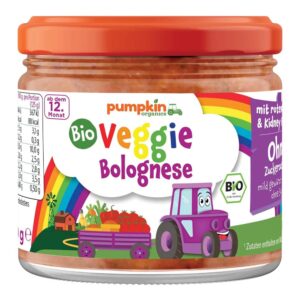 Pumpkin Organics BIO Veggie Bolognese - zöldséges tésztaszósz 250 g 12 hó+ rainbow