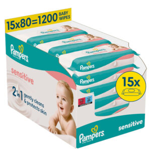 Pampers Sensitive Torlokendo 15x 80 db (1200 db)