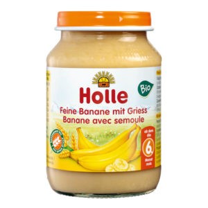 Holle Bio Banán búzadarával bébiétel 190 g 6 hó+