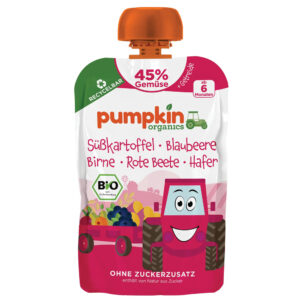 Pumpkin Organics Bio Édesburgonya áfonya körte cékla zabbal 100 g 6 hó+