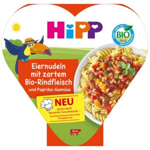 Hipp Bio Tészta marhahússal paprikás zöldségekkel 250 g 12 hó+