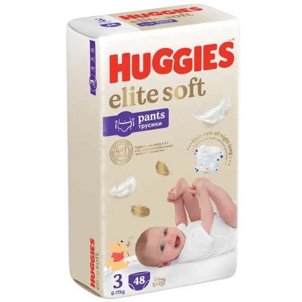 Huggies Elite Soft Pants Bugyipelenka 3-as méret (6-11 kg) 48 db