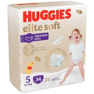 Huggies Elite Soft Pants Bugyipelenka 5-ös méret (12-17 kg) 34 db
