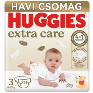 Huggies Extra Care Nadrágpelenka 3-as méret (6-10 kg) 216 db - Havi csomag