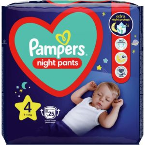 Pampers Night Pants Éjszakai bugyipelenka 4-es méret (9-15 kg) 25 db