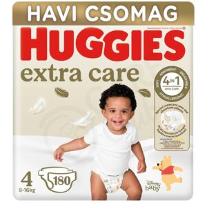Huggies Extra Care Nadrágpelenka 4-es méret (8-16 kg) 180 db – Havi Csomag