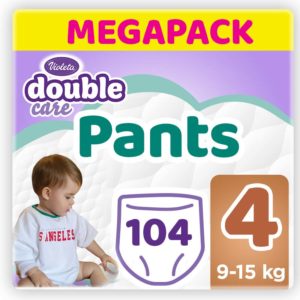 Violeta Double Care Pants Bugyipelenka 4-es méret (9-15 kg) 2x 52 db (104 db) – MegaPack
