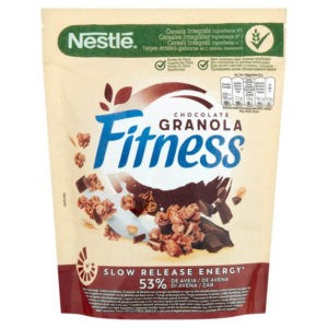 Nestlé Fitness Granola Csokoládés ropogós gabonafalatok zabpehellyel 300 g