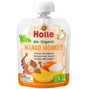 Holle Bio mangó joghurttal tasakos bébiétel 85 g 8 hó+