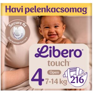 Libero Touch Nadrágpelenka 4-es méret (7-14 kg) 216 db