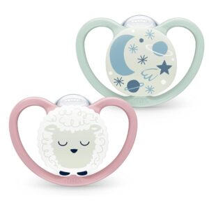 NUK Space Night Éjszakai szilikon cumi lányos