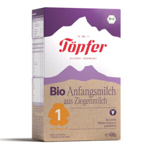 Töpfer 1 Bio Kecsketej alapú anyatej-helyettesítő tápszer 400 g 0 hó+