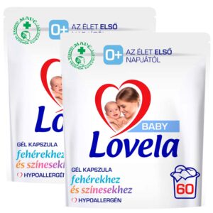 Lovela Baby Hipoallergén Mosókapszula fehér és színes ruhákhoz 2x 60 db (120 mosás)