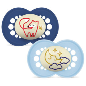 Mam Original Night Világító nyugtatócumi 16 hó+ 2 db (sötétkék, világoskék)