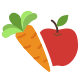 Zöldségek gyümölcsökkel kép