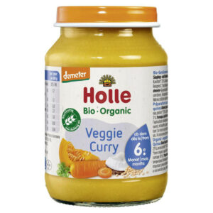 Holle Bio Veggie Curry bébiétel 190 g 6 hó+