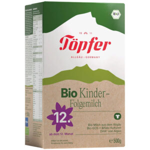 Töpfer BIO Gyerekital - Tehéntej alapú anyatej-kiegészítő tápszer 500 g 12. hó+ (2025)