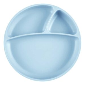 MiNiKOiOi Portions – Tapadókorongos osztott tányér 6 hó+ (Mineral Blue)