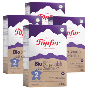 Töpfer 2 Bio Kecsketej alapú anyatej-kiegeszítő tápszer 4x 400 g (1600 g) 6 hó+ (2026)