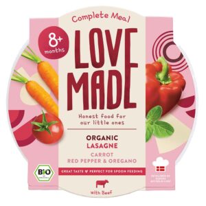 Lovemade Organic Bio Lasagne sárgarépával paprikával és oregánóval 8 hó+ 185 g