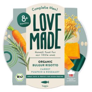 Lovemade Organic Bio Bulgur rizottó sütőtökkel sárgarépával és rozmaringgal 8 hó+ 185 g