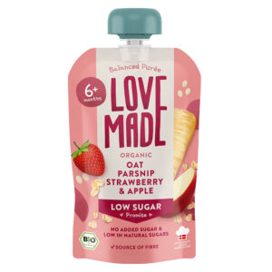 Lovemade Organic Low Sugar - Paszternák eper alma zabbal 6 hó+ 100 g