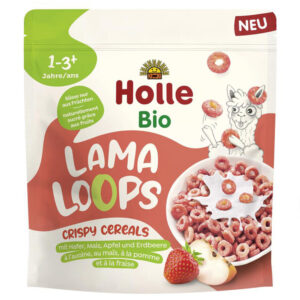 Holle Bio Lama Loops - Epres gabonakarikák zabbal kukoricával és almával 125 g 12 hó+