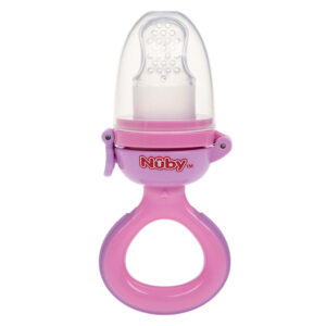 Nuby Silicone Nibbler - Szilikon etetőcumi pépes ételekhez 6 hó+ (rózsaszín)