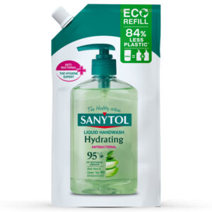 Sanytol Antibakteriális Folyékony Szappan Zöld Tea és aloe vera utántöltő 500 ml