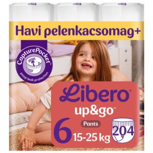 Libero Up&Go Bugyipelenka 6-os méret (15-25 kg) 204 db – Havi csomag+
