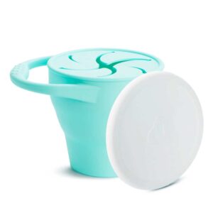 Munchkin Szilikon Snack tál fedővel 6 hó+ (menta kék)