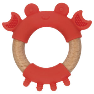 Nuby Rágóka szilikonból és fából 3 hó+ (rákocska) side