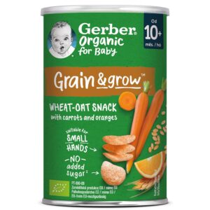 Gerber Organic Sárgarépás és narancsos búza- és zabsnack 35g 10 hó+