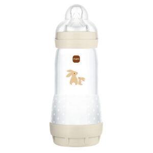 MAM Anti-Colic Matt Cumisüveg 320 ml 4 hó+ (drapp, nyuszi)