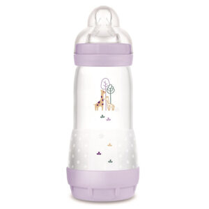 MAM Anti-Colic Matt Cumisüveg 320 ml 4 hó+ (lila, zsiráf)