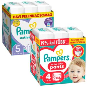 Pampers Active Baby Nadrag- es Pants bugyipelenka csomagajanlat (2x Havi csomag)