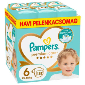 Pampers Premium Care Nadrágpelenka 6-os méret (13-18 kg) 128 db - Havi pelenkacsomag