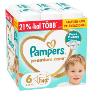 Pampers Premium Care Nadrágpelenka 6-os méret (13-18 kg) 140 db - Havi pelenkacsomag+