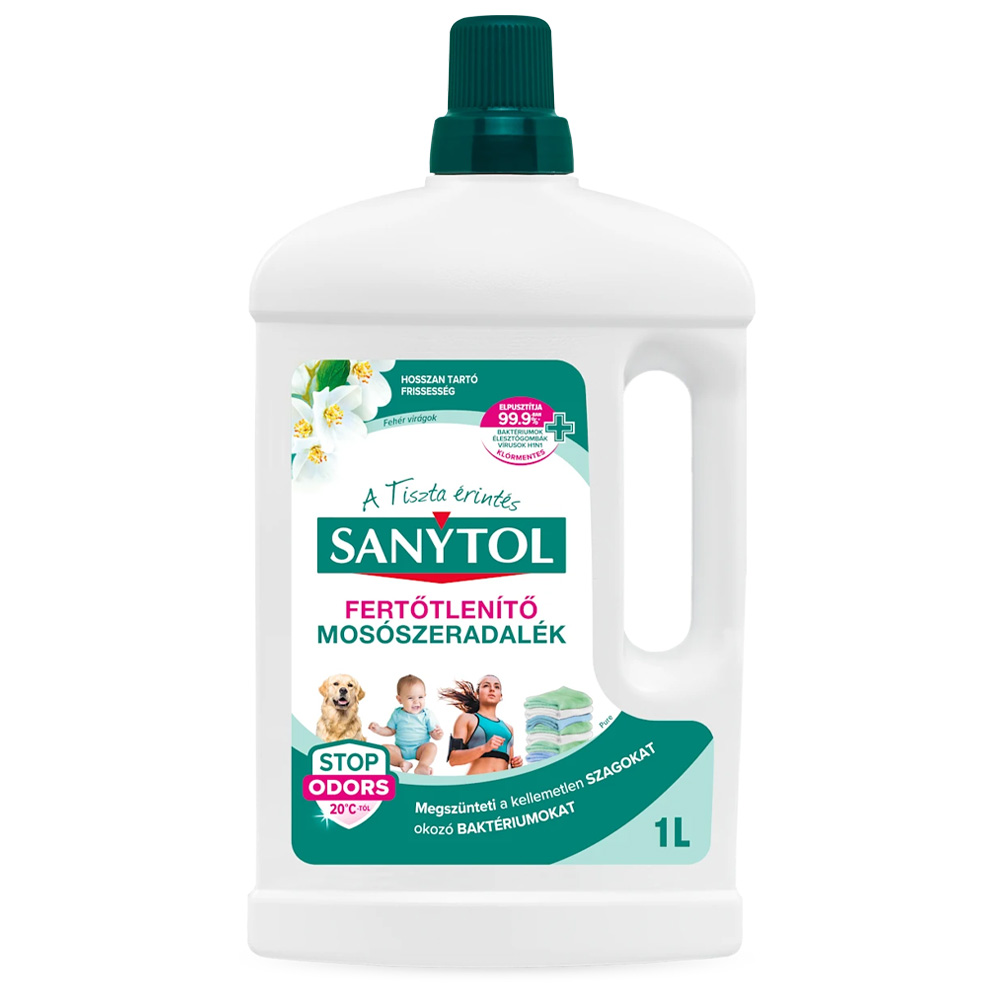 Sanytol Fertőtlenítő mosószeradalék 1000 ml (Fehér virágok) Sanytol Fertőtlenítő mosószeradalék 1000 ml (Fehér virágok)
