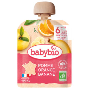 BabyBio Alma narancs banán 90 g 6 hó+
