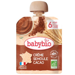 BabyBio Kakaós tejbegríz 85 g 6 hó+