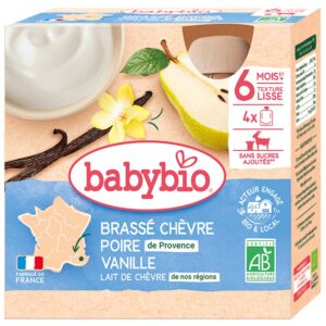 BabyBio Körtés vaníliás kecsketejes krémdesszert 4x 85 g 6 hó+