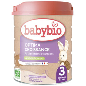 BabyBio Optima 3 Tehéntej alapú anyatej-kiegészítő tápszer 10-36 hó 800 g