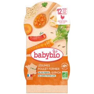 BabyBio Zöldséges tanyasi csirke quinoával 2x 200g 12 hó+