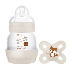 MAM Anti-Colic Cumisüveg újszülötteknek 130 ml (szürke) + MAM Start cumi