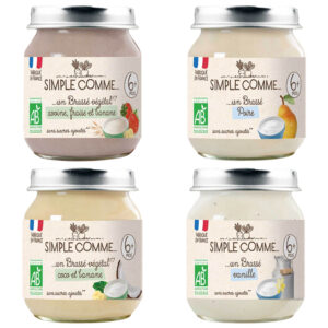 Simple Comme Bio Tejes és vegán krémdesszertek 6 hó+ 12x 125 g - Csomagajánlat