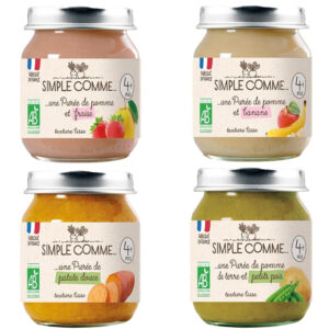 Simple Comme Bio Zöldségek és gyümölcsök 4 hó+ 12x125 g - Csomagajánlat