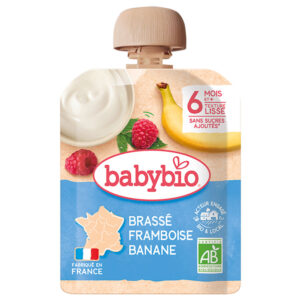 BabyBio Málnás banános tejes krémdesszert 85 g 6 hó+