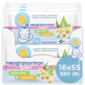 Neogranormon Baby Törlőkendő Aloe 16x55 db